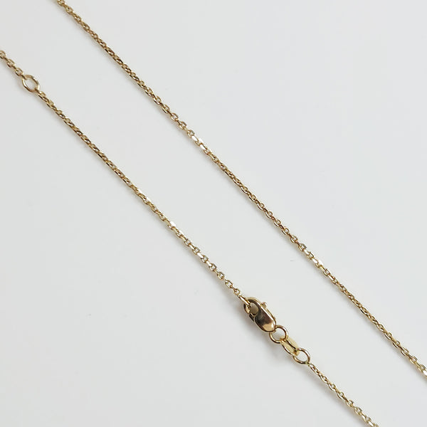 Pendant Saddle® 14K Yellow Gold Cable Chain Necklace | Adjustable Length 16”/18” | 1.2 mm Wide PMCB40LH