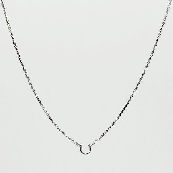 Pendant Saddle® Rhodium Plated Sterling Silver Cable Chain Necklace | Adjustable Length 16”/18” | 1.2 mm Wide PMSCB35H