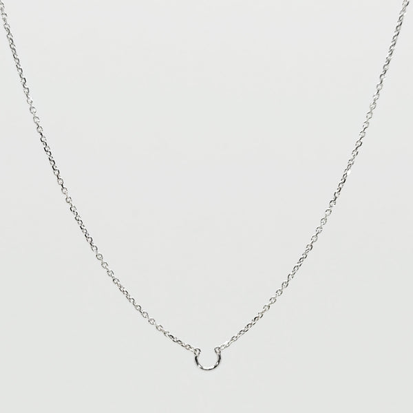 Pendant Saddle® 14K White Gold Cable Chain Necklace | Adjustable Length 16”/18” | 1.2 mm Wide PMWCB40LH